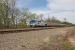 Amtrak train 43 passing milepost 116 at Cove PA with 92 in the lead